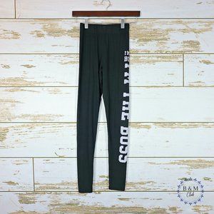 Rue 21 S/M Junior's Black 'Im The Boss' Leggings